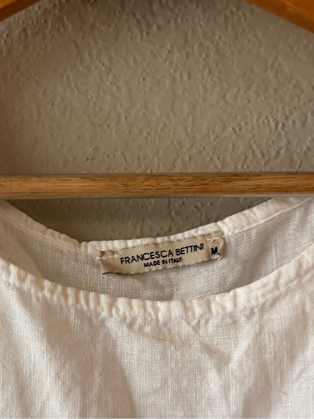 Francesca Bettini White Sleeveless Linen Blend Tank Top with Fringe Hem M - Picture 2 of 6